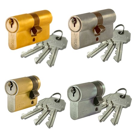 Es el cilindro tradicional europerfil con llave serreta. Los muelles son en acero inoxidable y los pitones en latón niquelado, y