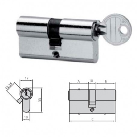  Cuerpo de latón <br>• Rotores de latón <br>• Leva corta de 13,25mm <br>• Pasadores antitaladro <br>• 5 pitones de inoxidable<br