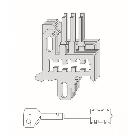 Juego de borjas en acero <br>3Llaves<br>(Se suministras por unidades)