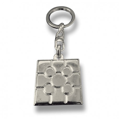 Llavero placa de las calles de Bilbao, con esmalte y baño de oro